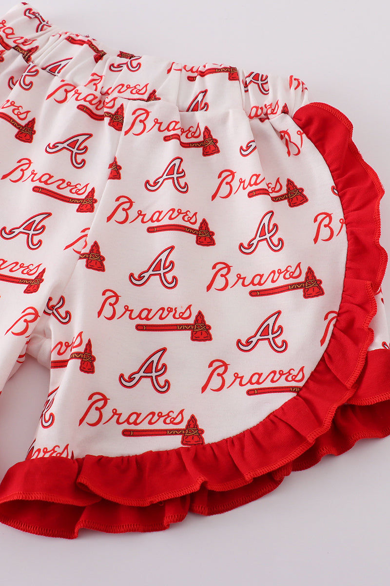 Thumbnail: Abby & Evie Girls Atlanta Braves Two Piece Outfit