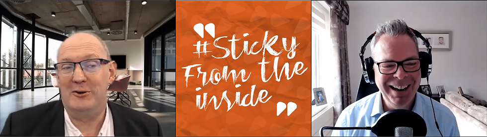 Two men discussing humanistic psychology and personality assessment on the Sticky From The Inside podcast