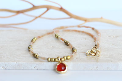 Carnelian Necklace beaded