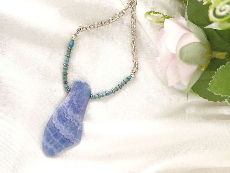 Blue Lace Agate Pendant