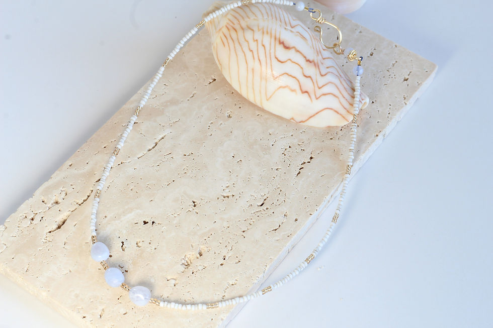 Blue Lace Agate Necklace