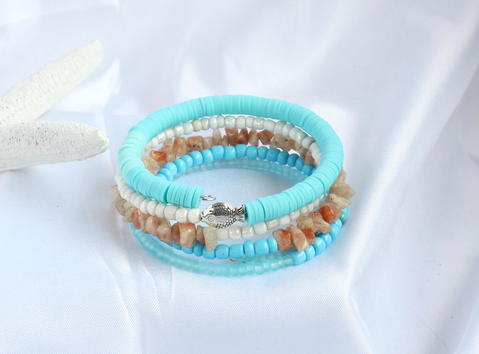 Sunstone memory wire bracelet