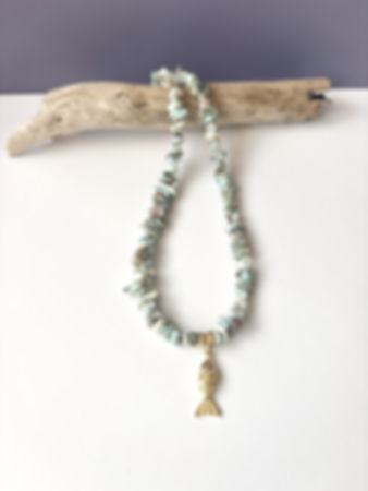 Larimar Chip Necklace