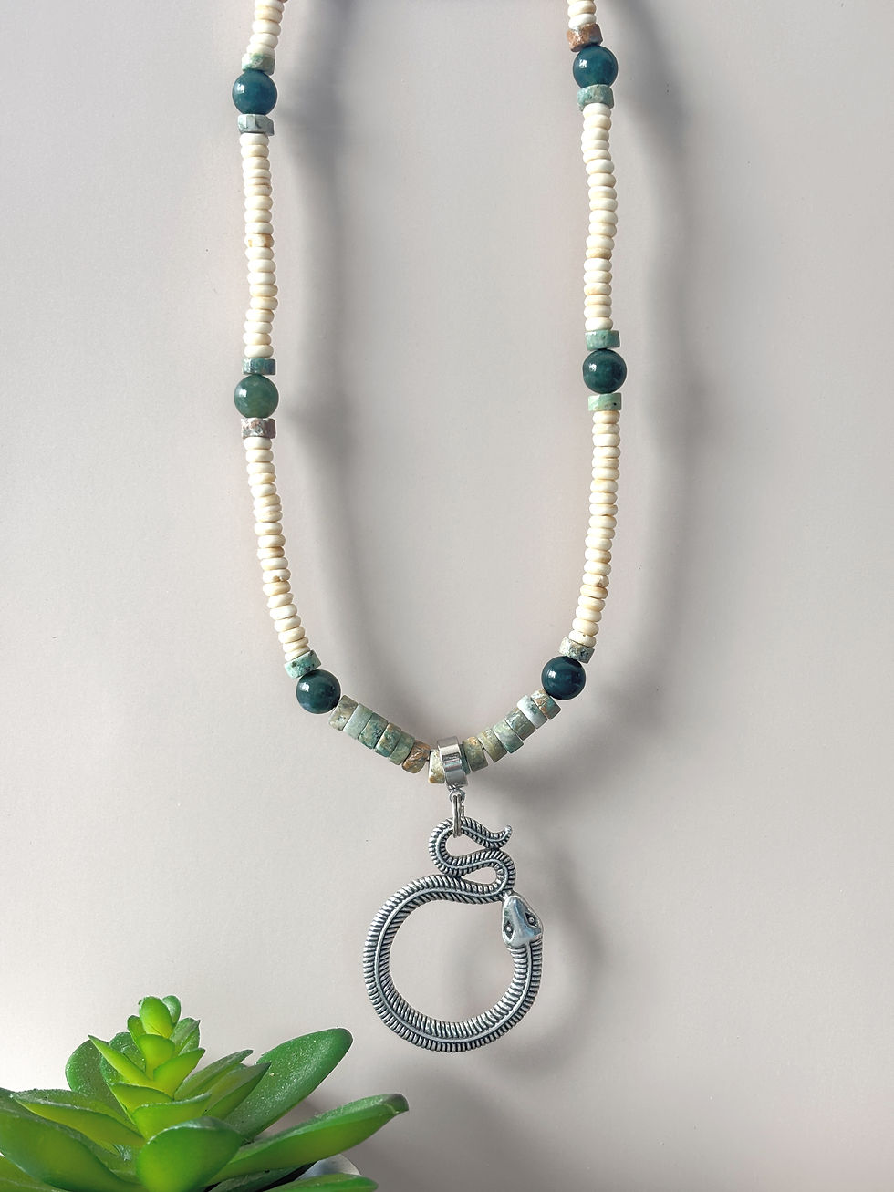 snake necklace beaded
