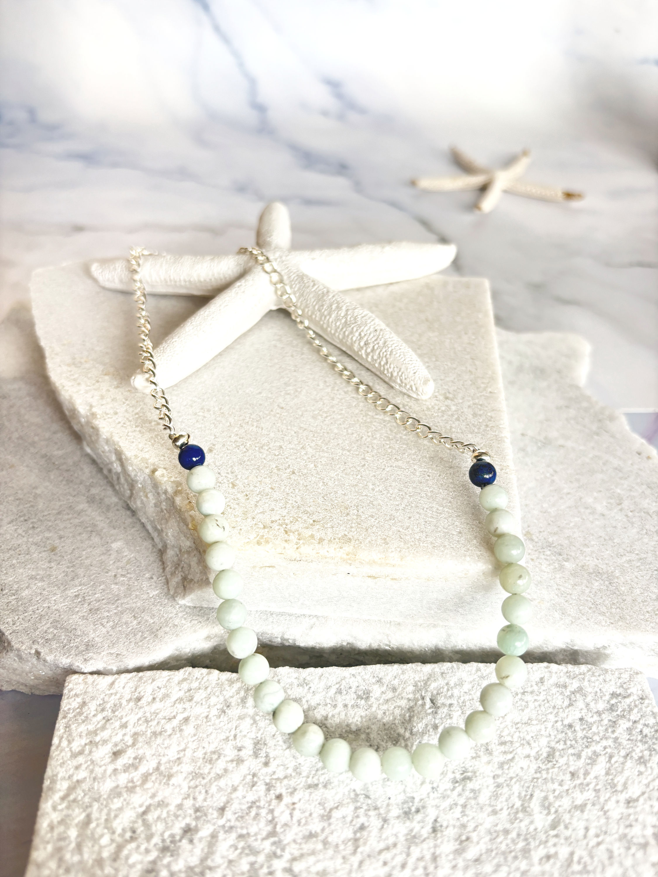 amazonite and lapis necklace