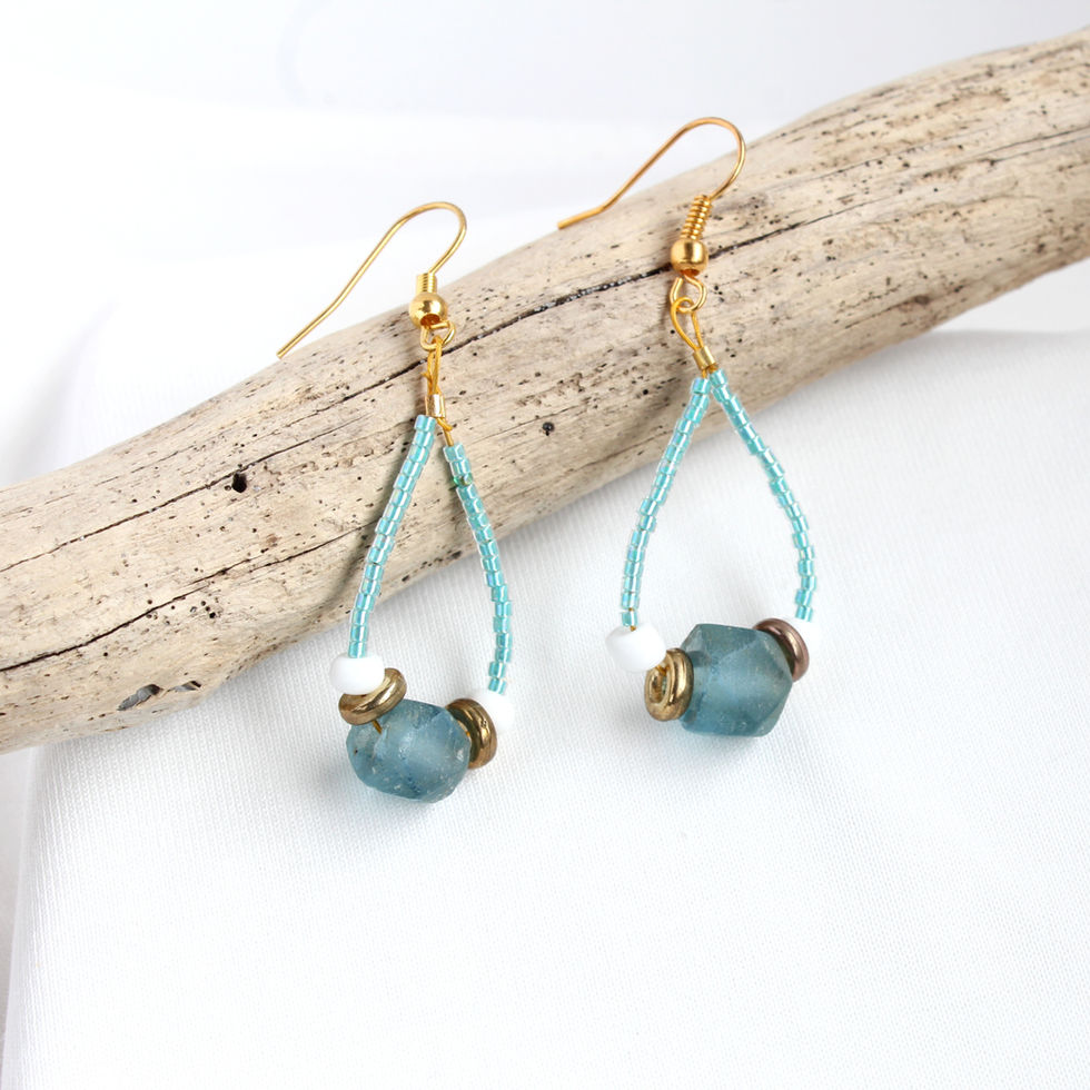 Recycled Glass Earrings