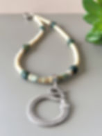snake necklace moss agate