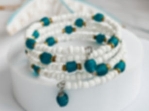 recycled glass bracelet dark green