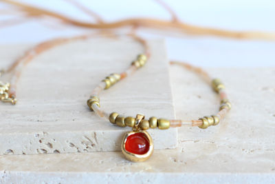 Carnelian Necklace with carnelian pendant