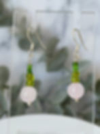 rose quartz earrings