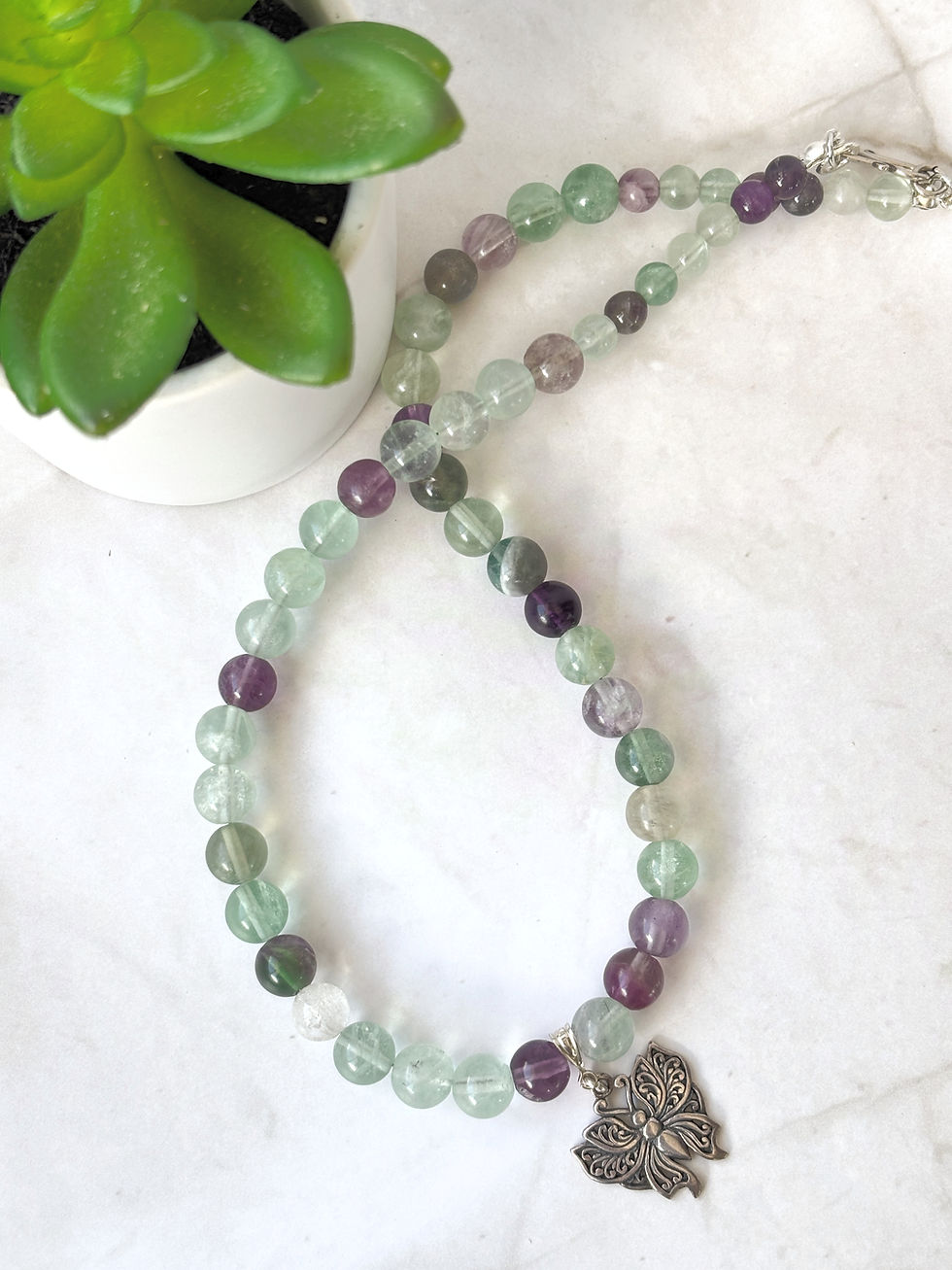fluorite necklace