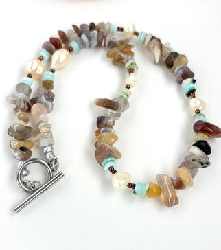 Coastal Bostwana Necklace handmade