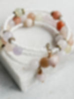 morganite and kunzite bracelet