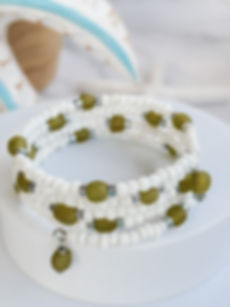 Memory Wire Recycled Glass Bracelet