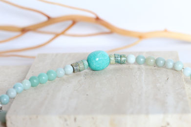 Amazonite Bracelet with Purevian Turquoise