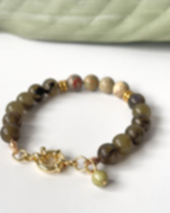 Jasper Bracelet with Labradorite – Grounding, Protection & Inner Strength