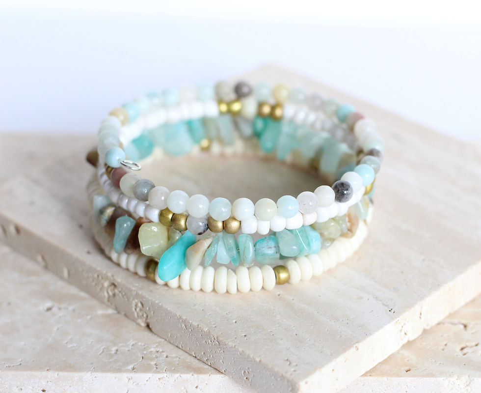 Amazonite Memory Wire Bracelet