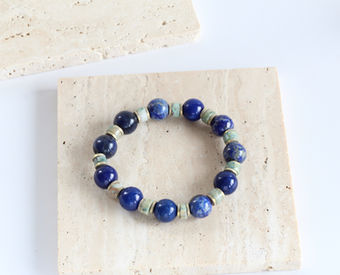 stretchy lapis lazuli bracelet