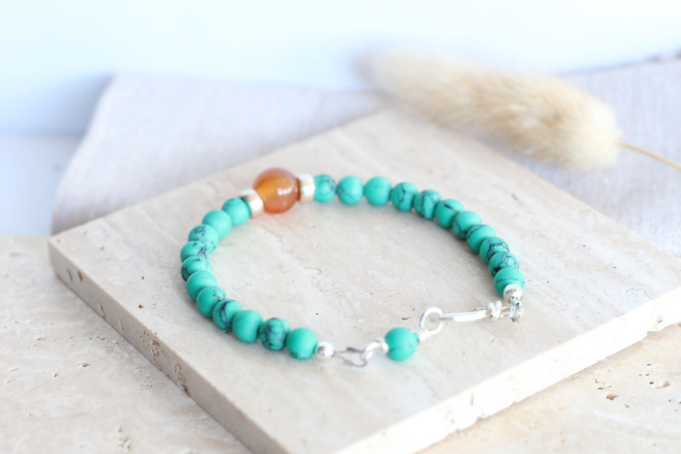 Carnelian and Turquoise Bracelet