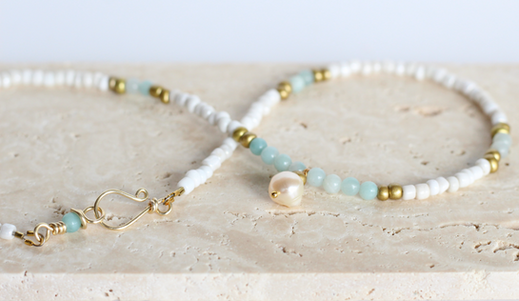 Amazonite Necklace with with beads