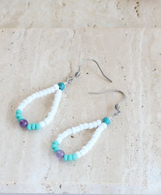 Sea Breeze Amethyst Earrings