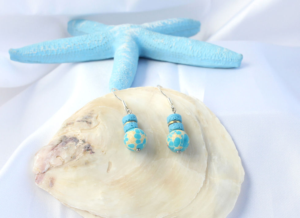 Blue Imperial Jasper Earrings