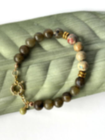Jasper Bracelet with Labradorite