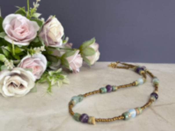 Opalite and Amethyst Necklace