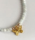 aquamarine necklace with gold filled butterfly