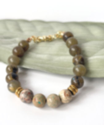 Jasper Bracelet with Labradorite