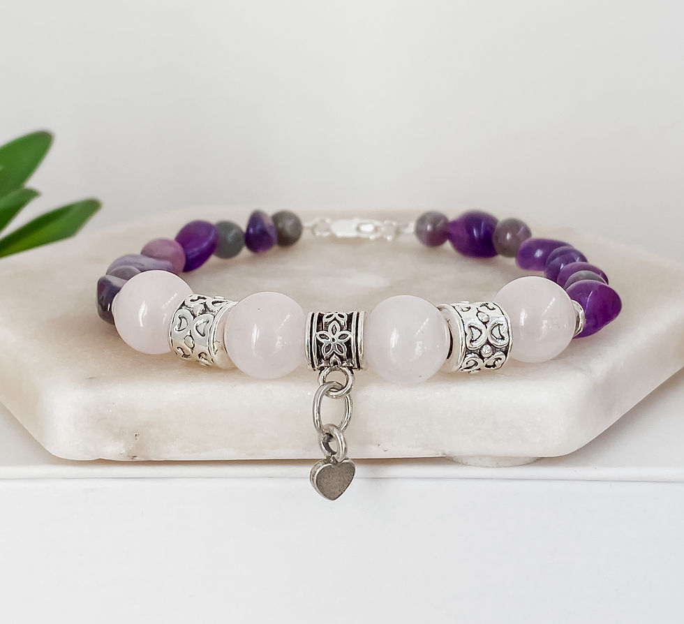 crystal bracelet with charm