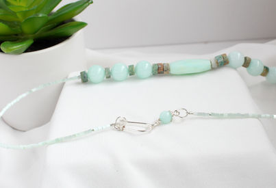 earth toned boho layered necklace set