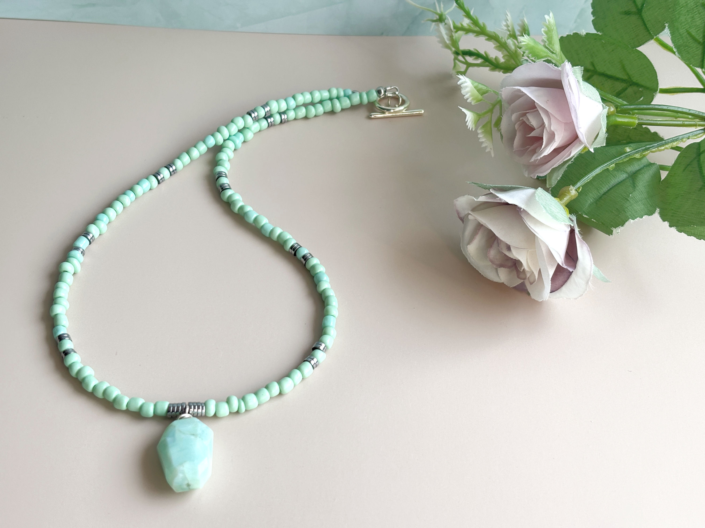 green opal necklace