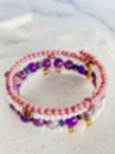 amethyst and kunzite bracelet