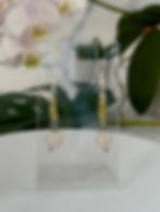 Rose quartz peridot earrings