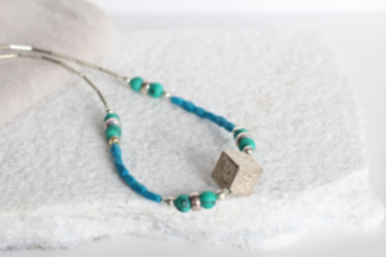 pressed turquoise necklace