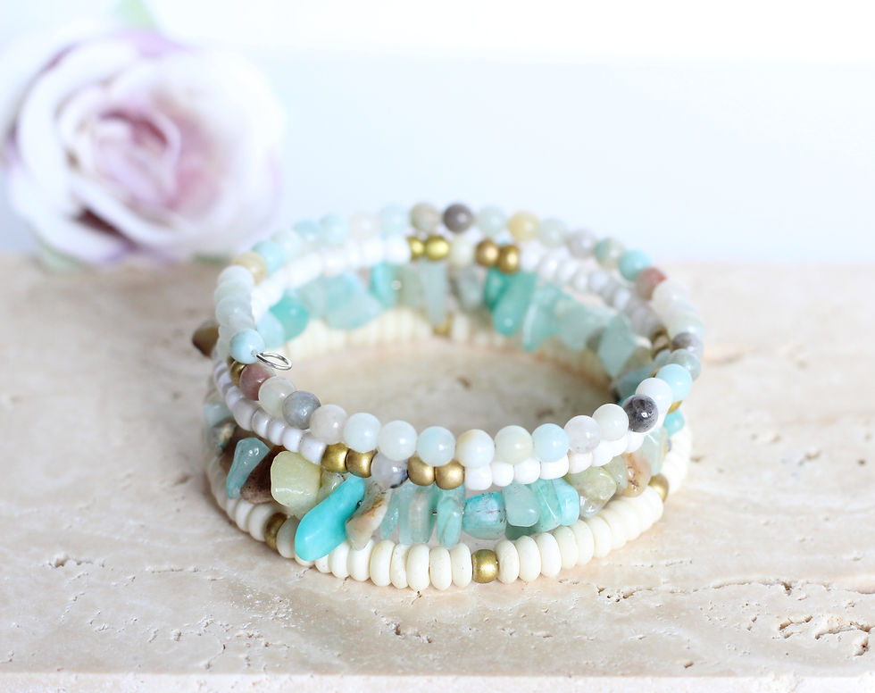 Amazonite Memory Wire Bracelet