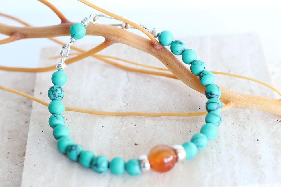 Carnelian and Turquoise Bracelet