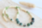 boho jewellery made in australia - moss agate necklace