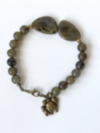 Labradorite Bracelet with elephant charm