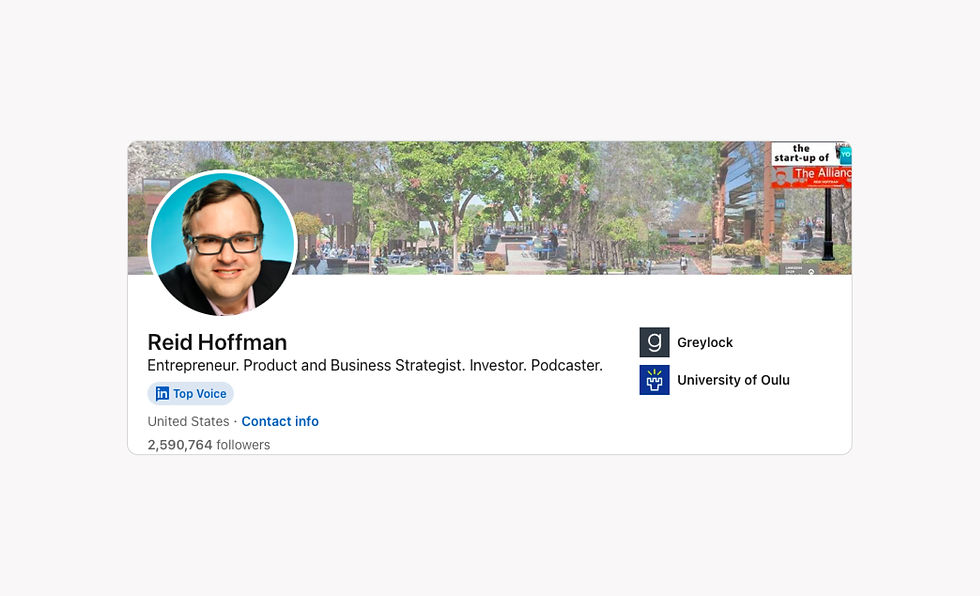 Reid-Hoffman-profile-Linkedin-headline
