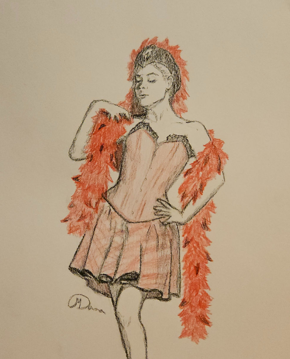 Dapper Lady Drawing