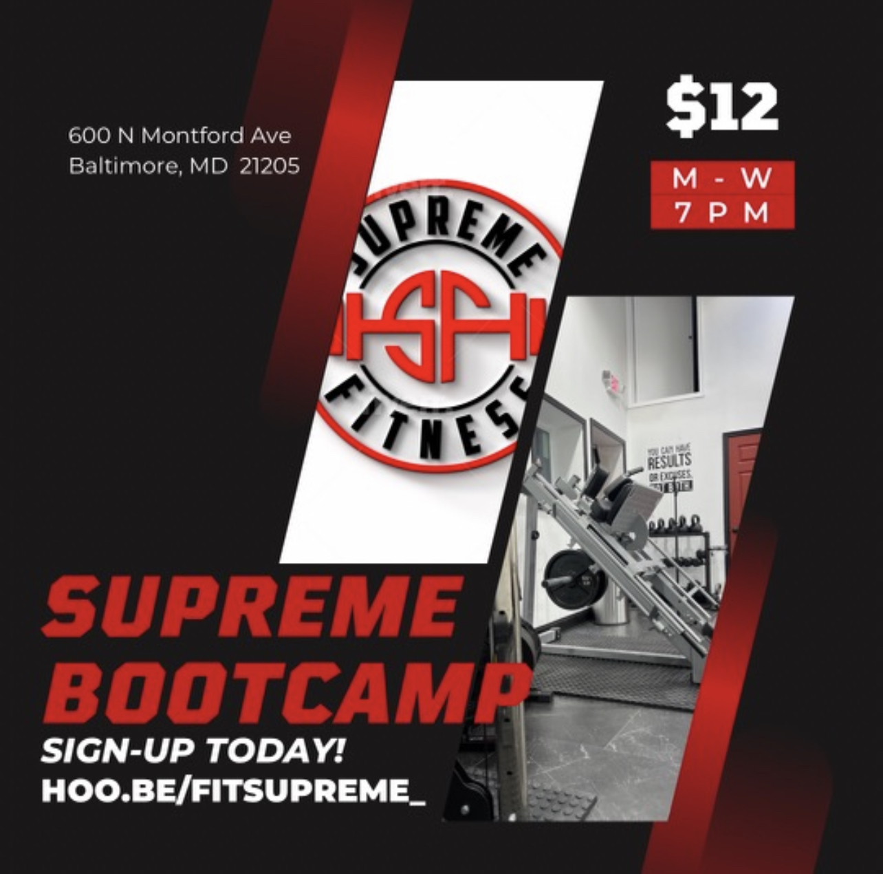 Supreme BootCamp Tonight 7pm. Let’s get fit, THE SUPREME WAY 🔥 content media