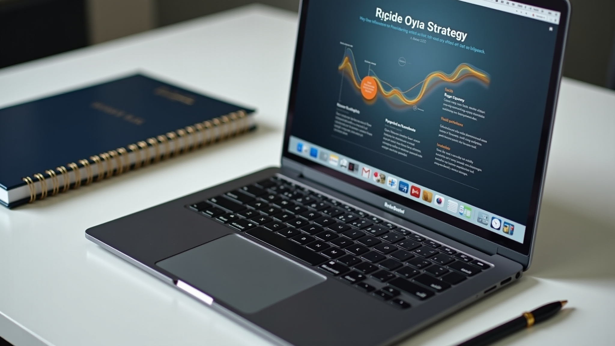 Laptop displaying Strategy graph