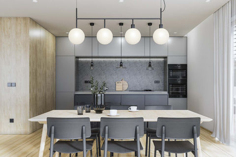 Architektonická studie - návrh interiéru / hlavní obytný prostor bytu