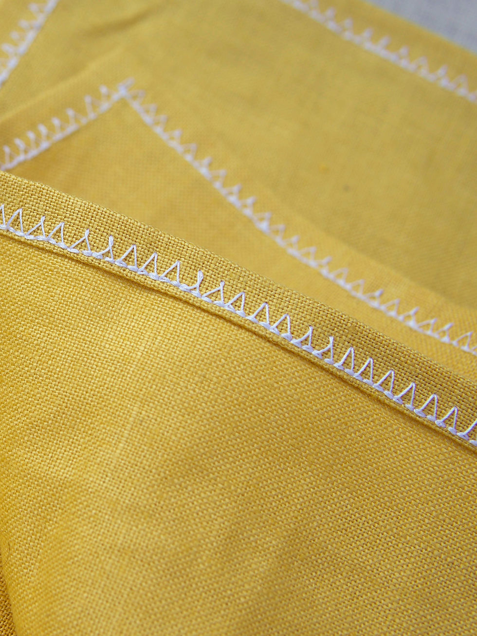 Thumbnail: IRISH LINEN HAND + TEA TOWEL - SUNSHINE YELLOW