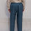 Thumbnail: IRISH LINEN STRAIGHT LEG TROUSER - HOLM BLUE