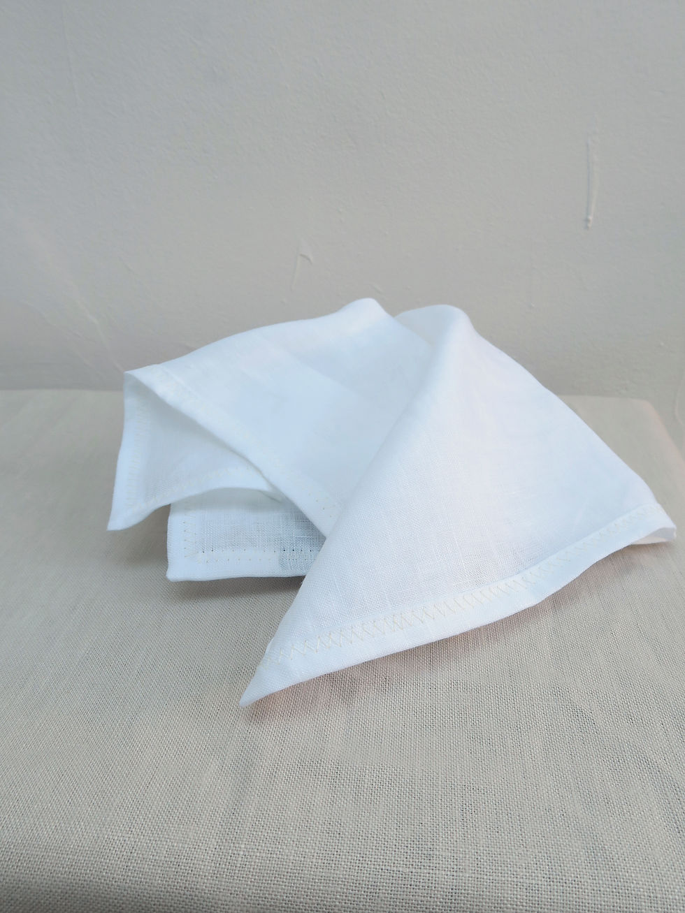 Thumbnail: IRISH LINEN NAPKIN - WHITE
