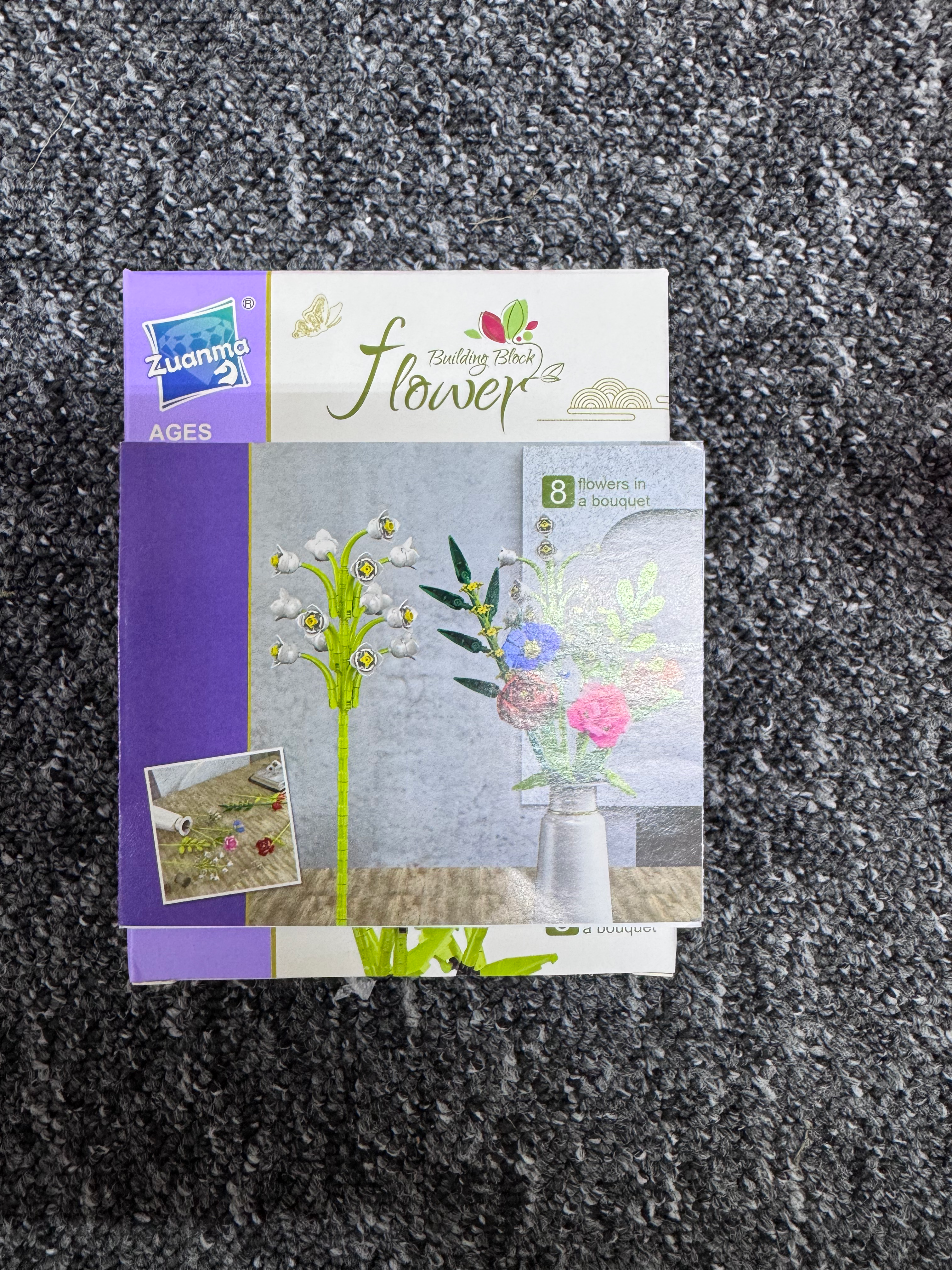 Klocki kwiaty D6 do wazonu