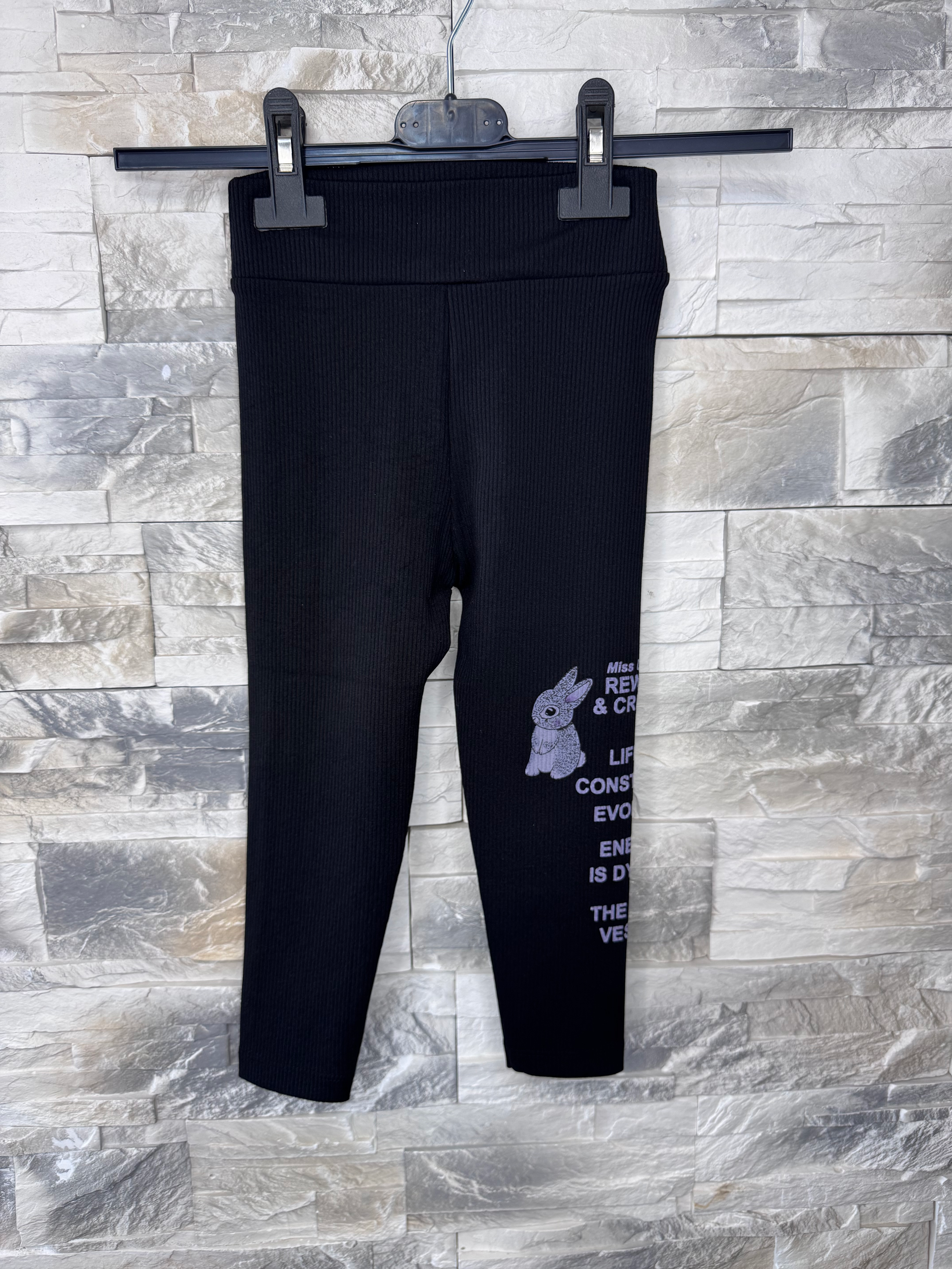 Leginsy czarne króliczek